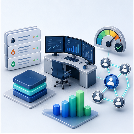 AI generated trading software desk with positions and market analytics